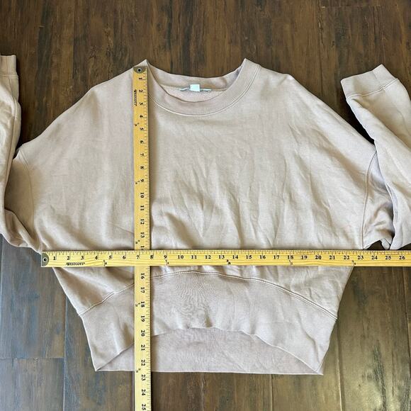 ALL SAINTS Enrico Sweatshirt Nude Pink Cropped Pullover Athleisure - Picture 10 of 10